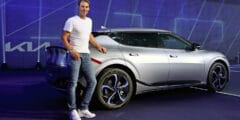 نجم التنس العالمي رافاييل نادال يروّج لاستخدام السيارات الكهربائية مع سيارة كيا إي في 6 الجديدة
